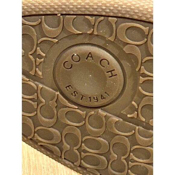 Coach Alara Brown Signature Wedge Shoes Sz 6 - Picture 6 of 7